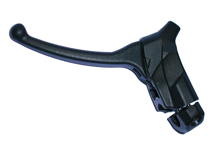 Kunststoff Bremsgriff, schwarz, für Rohr 22mm, 36° Kabelausgang, Schlinge teilbar, ohne Sperre geliefert ohne Stellschraube, passende Kabel Stellschraube: Artnr. A.KABSB.CLMN