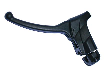 Kunststoff Bremsgriff, schwarz, für Rohr 22mm, 80° KabelaLochang, Schlinge teilbar, ohne Sperre geliefert ohne Stellschraube, passende Kabel Stellschraube: Artnr. A.KABSB.CLMN