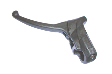 Kunststoff Bremsgriff, schwarz für Rohr 25mm, 80° KabelaLochang, Schlinge teilbar, ohne Sperre 