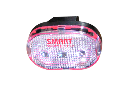Blinker Smart, weiss Glass, weiss LED leicht, 2 Funktionen, inkl. Clip-on Halter und Batterien 