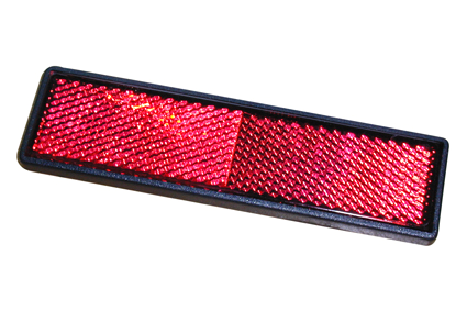 Reflektor, rot, 122x32, 5mm, selbstklebend 