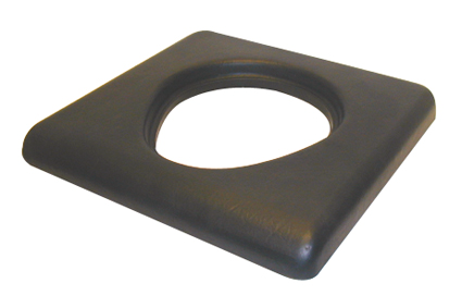 Toilettensitz PU Schaum, schwarz, 430x420x60mm, mit Eimerhalterung, exklusive Deckel 