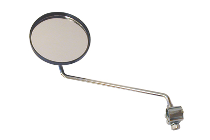 Spiegel Ø100 mm mit Kugelverstelling, schwarz, mit Stange Ø8 mm, Preis ist pro Spiegel, verpackt pro 2 Stück