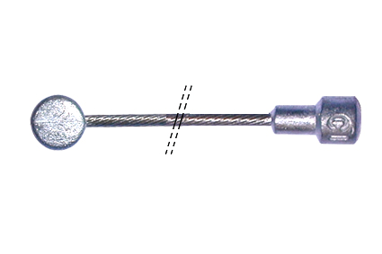 Bowdenzug Ø1,5 x 2250 mm, Typ 1x19 Draht, mit Tonne und Birnenförmigem Ende, INOX, universel 
