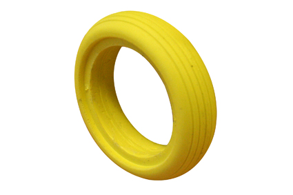 Reifen PU gelb 4 x 1 (Ø100x30) Innenbreite Felge 23-25mm, Rillenprofil 
