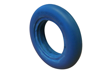 Reifen PU blau 6 x 1¼ (Ø150x32) Innenbreite Felge 23-25mm, Slick/ glattes Profil 