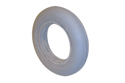 Reifen PU grau 6x1¼ (Ø150x30) Innenbreite Felge 23-25mm, Slick/ glattes Profil 