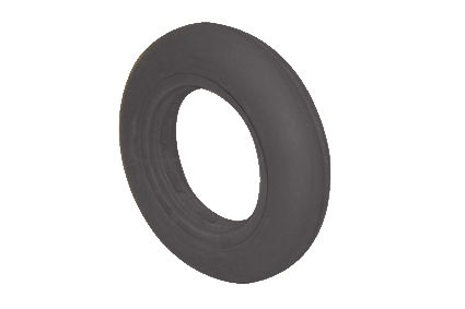Reifen PU schwarz 6x1¼ (Ø150x30) Innenbreite Felge 23-25mm, Slick/ glattes Profil 