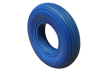Reifen PU blau 7 x 1 3/4 (Ø175x45) Innenbreite Felge 30-32mm, Rillenprofil 