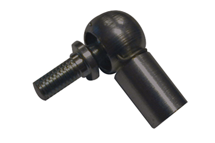 Winkelgelenk M8x30, Form CS, nach DIN 71802, Kugelpfanne schwarz verzinkt, Kugelzapfen rostfrei 