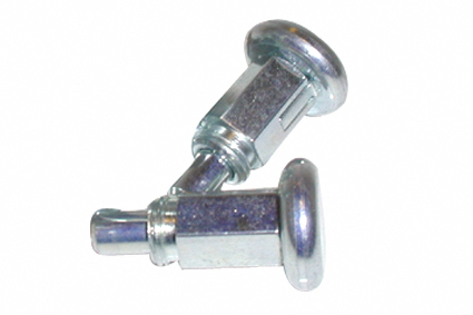 Rastbolzen Typ 77, M10x1, Stift d2 Ø6mm, doppelter Blockierung Komplett Stahl verzinkt (blau/weiß), Länge komplett L1: 31mm,